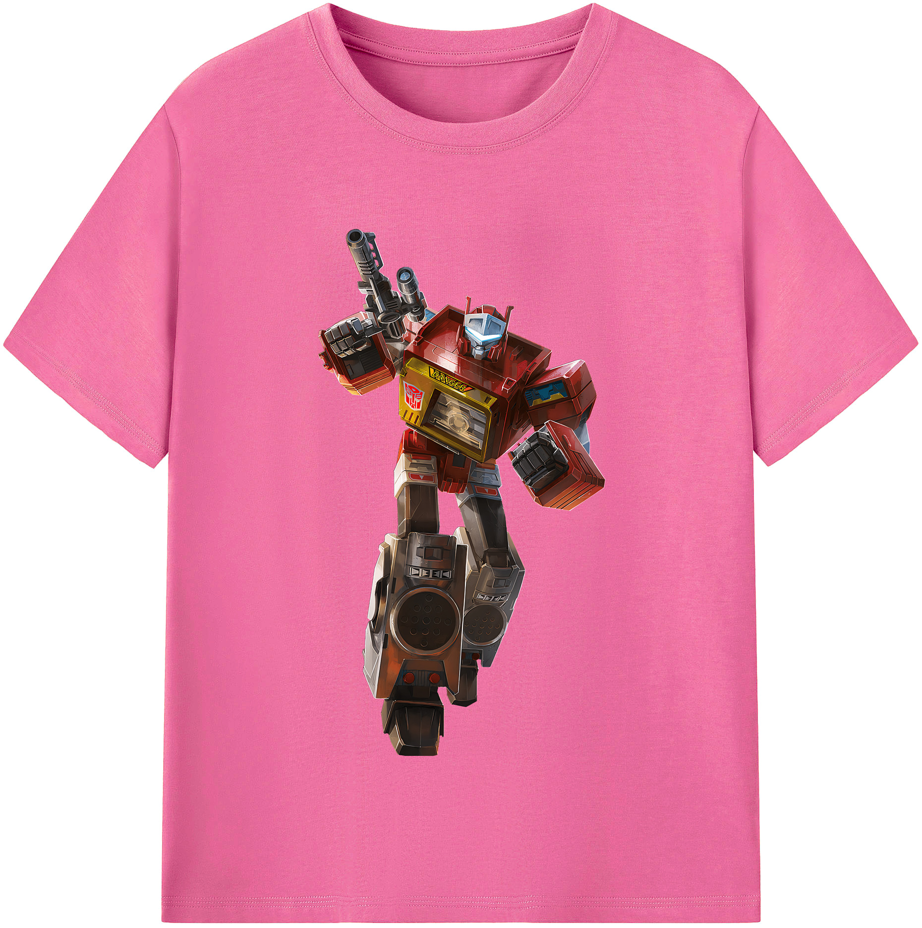 （画像用） Transformers トランスフォーマー レディースカジュアルプリントTシャツ（綿100％）